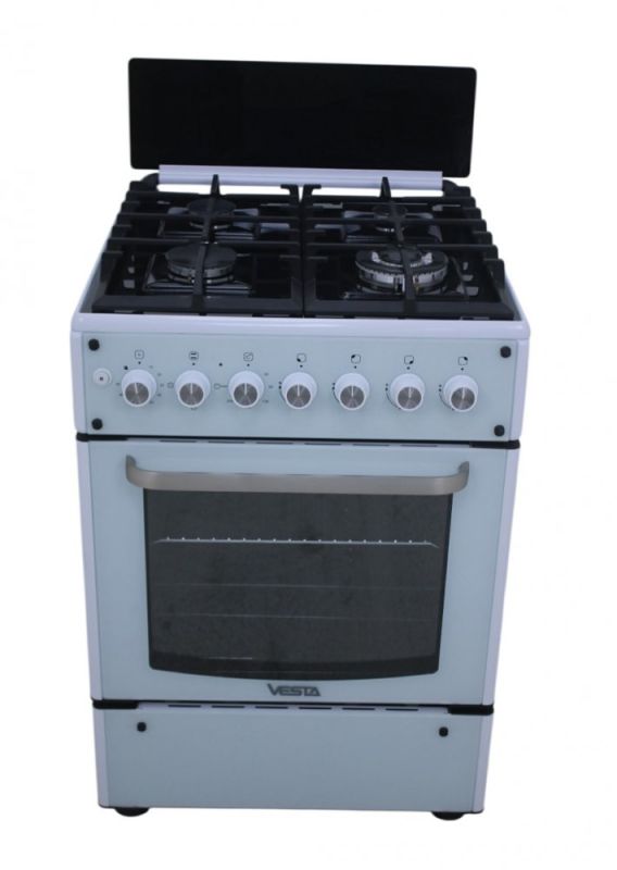 Плита газовая VESTA GC-E6060FCTg/WH