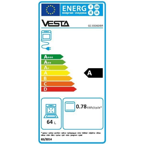 Плита газовая VESTA GC-E6060i/BR